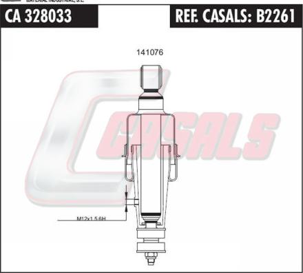 Casals B2261 - Гаситель, кріплення кабіни avtolavka.club