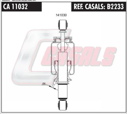 Casals B2233 - Гаситель, кріплення кабіни avtolavka.club