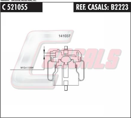 Casals B2223 - Балон пневматичної ресори, кріплення кабіни avtolavka.club