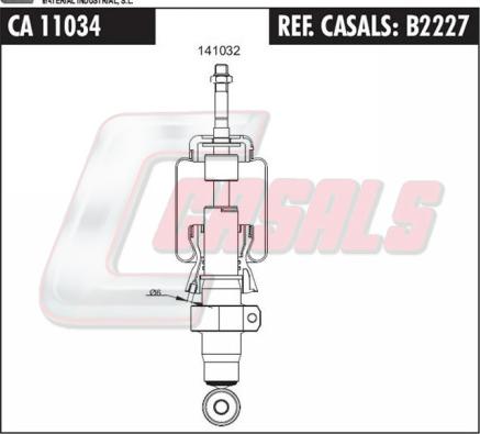 Casals B2227 - Гаситель, кріплення кабіни avtolavka.club