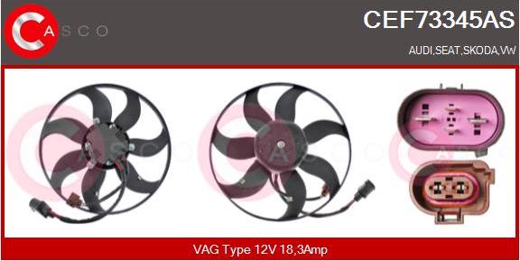Casco CEF73345AS - Вентилятор, охолодження двигуна avtolavka.club