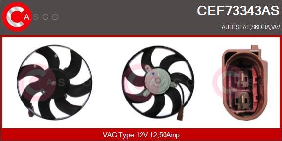 Casco CEF73343AS - Вентилятор, охолодження двигуна avtolavka.club