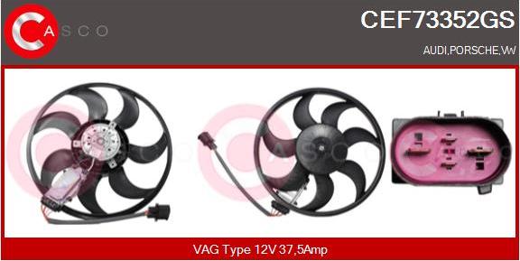 Casco CEF73352GS - Вентилятор, охолодження двигуна avtolavka.club