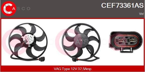 Casco CEF73361AS - Вентилятор, охолодження двигуна avtolavka.club