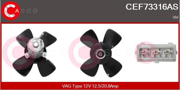 Casco CEF73316AS - Вентилятор, охолодження двигуна avtolavka.club