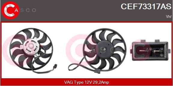 Casco CEF73317AS - Вентилятор, охолодження двигуна avtolavka.club