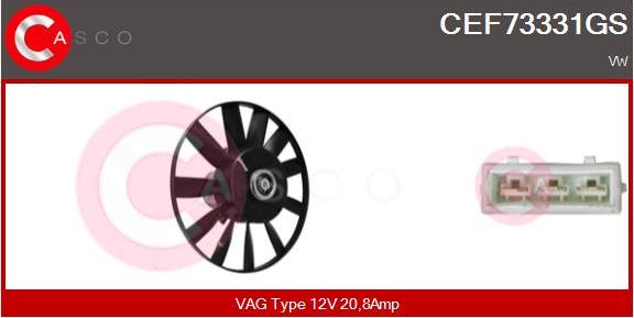Casco CEF73331GS - Вентилятор, охолодження двигуна avtolavka.club