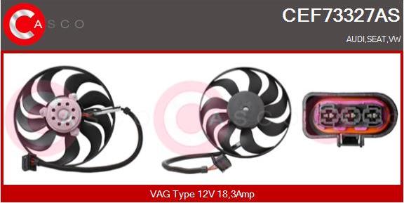 Casco CEF73327AS - Вентилятор, охолодження двигуна avtolavka.club