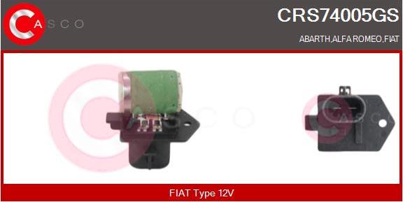 Casco CRS74005GS - Додатковий резистор, електромотор - вентилятор радіатора avtolavka.club