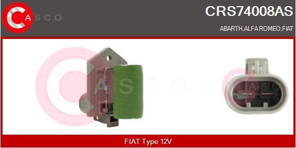 Casco CRS74008AS - Додатковий резистор, електромотор - вентилятор радіатора avtolavka.club