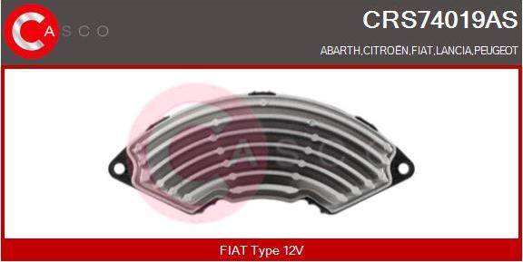 Casco CRS74019AS - Опір, реле, вентилятор салону avtolavka.club