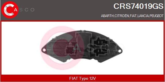 Casco CRS74019GS - Опір, реле, вентилятор салону avtolavka.club