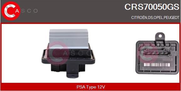 Casco CRS70050GS - Опір, реле, вентилятор салону avtolavka.club