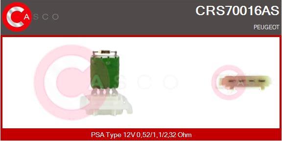 Casco CRS70016AS - Опір, реле, вентилятор салону avtolavka.club