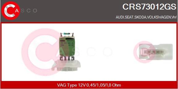 Casco CRS73012GS - Опір, реле, вентилятор салону avtolavka.club