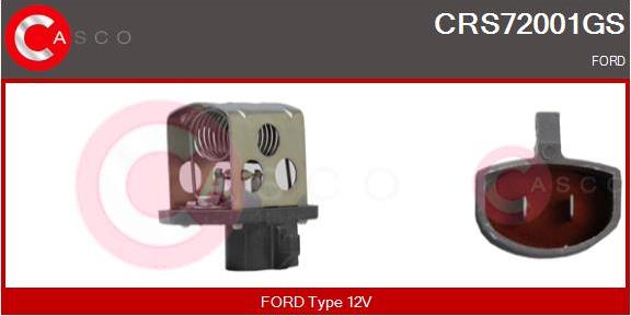 Casco CRS72001GS - Додатковий резистор, електромотор - вентилятор радіатора avtolavka.club