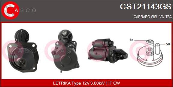 Casco CST21143GS - Стартер avtolavka.club