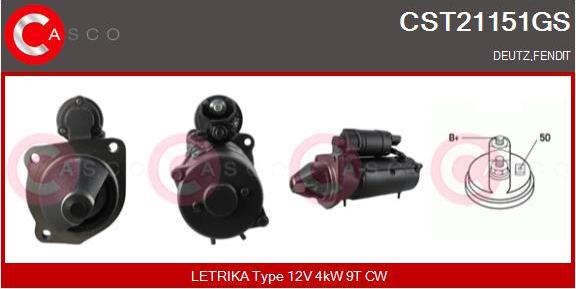 Casco CST21151GS - Стартер avtolavka.club