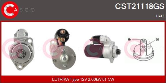 Casco CST21118GS - Стартер avtolavka.club