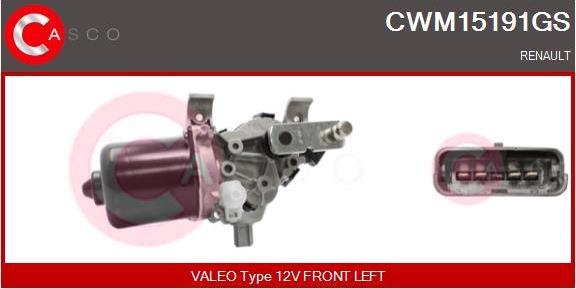 Casco CWM15191GS - Двигун склоочисника avtolavka.club
