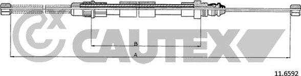 Cautex 025700 - Трос, гальмівна система avtolavka.club