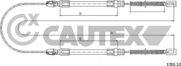 Cautex 760992 - Трос, гальмівна система avtolavka.club