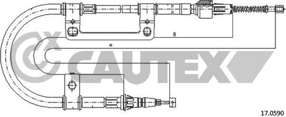 Cautex 761756 - Трос, гальмівна система avtolavka.club