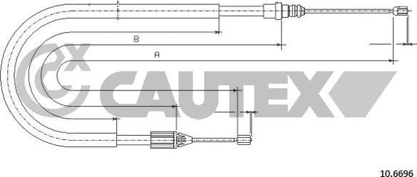 Cautex 762418 - Трос, гальмівна система avtolavka.club