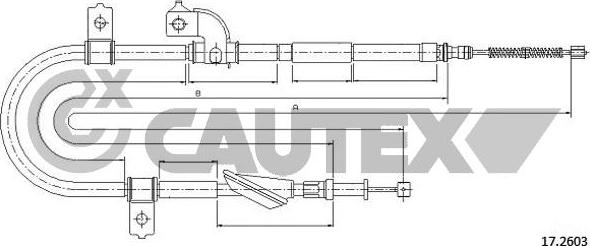 Cautex 762624 - Трос, гальмівна система avtolavka.club