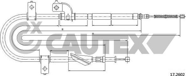 Cautex 762623 - Трос, гальмівна система avtolavka.club
