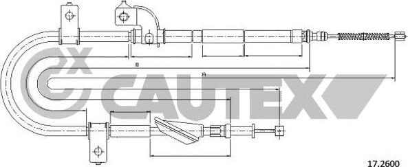 Cautex 762627 - Трос, гальмівна система avtolavka.club