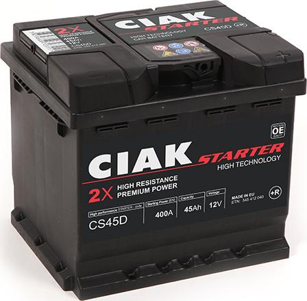 CIAKStarter CS45D - Стартерна акумуляторна батарея, АКБ avtolavka.club
