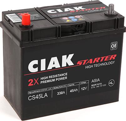 CIAKStarter CS45LA - Стартерна акумуляторна батарея, АКБ avtolavka.club