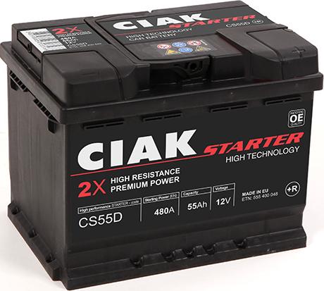 CIAKStarter CS55D - Стартерна акумуляторна батарея, АКБ avtolavka.club