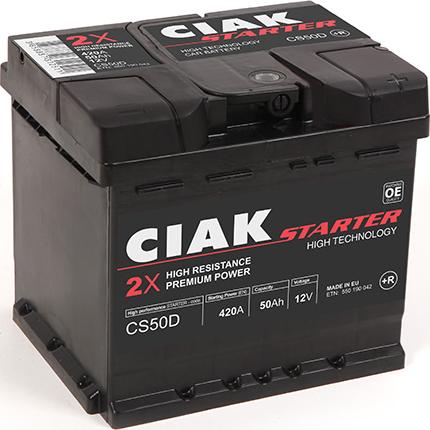 CIAKStarter CS50D - Стартерна акумуляторна батарея, АКБ avtolavka.club