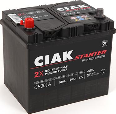 CIAKStarter CS60LA - Стартерна акумуляторна батарея, АКБ avtolavka.club
