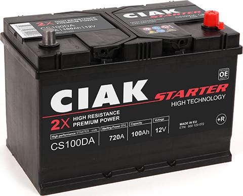 CIAKStarter CS100DA - Стартерна акумуляторна батарея, АКБ avtolavka.club