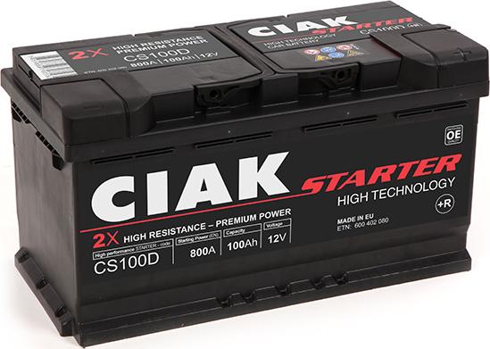 CIAKStarter CS100D - Стартерна акумуляторна батарея, АКБ avtolavka.club