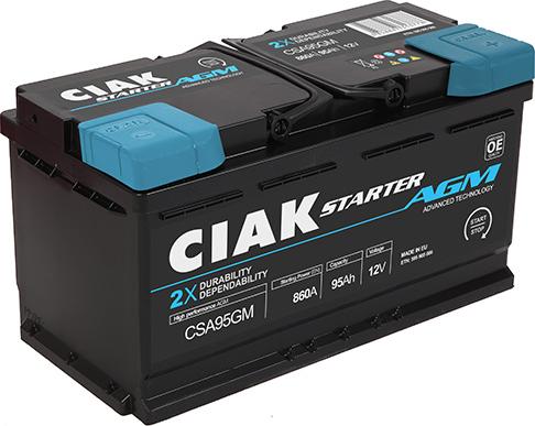 CIAKStarter CSA95GM - Стартерна акумуляторна батарея, АКБ avtolavka.club