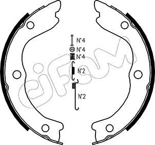 Cifam 153-293K - Комплект гальм, ручник, парковка avtolavka.club