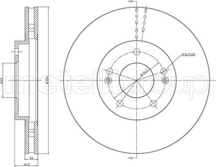 Cifam 800-593C - Гальмівний диск avtolavka.club