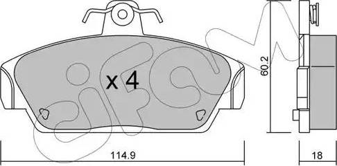 Cifam 822-121-0 - Гальмівні колодки, дискові гальма avtolavka.club