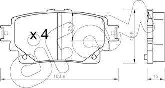 Cifam 822-1229-0 - Гальмівні колодки, дискові гальма avtolavka.club