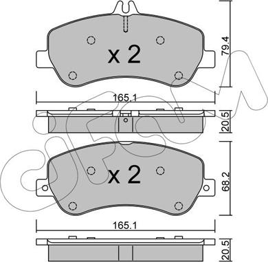 Cifam 822-825-0 - Гальмівні колодки, дискові гальма avtolavka.club