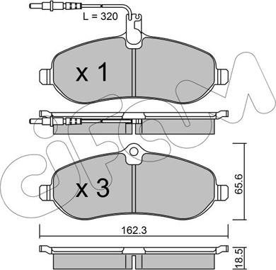 Cifam 822-707-0 - Гальмівні колодки, дискові гальма avtolavka.club