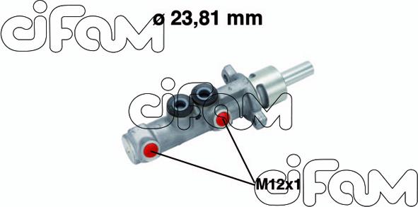 Cifam 202-572 - Головний гальмівний циліндр avtolavka.club