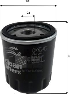 Clean Filters DO1837 - Масляний фільтр avtolavka.club