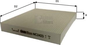 Clean Filters NC2423 - Фільтр, повітря у внутрішній простір avtolavka.club