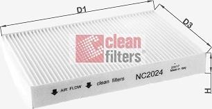 Clean Filters NC2024 - Фільтр, повітря у внутрішній простір avtolavka.club