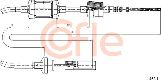 Cofle 92.462.1 - Трос, управління зчепленням avtolavka.club